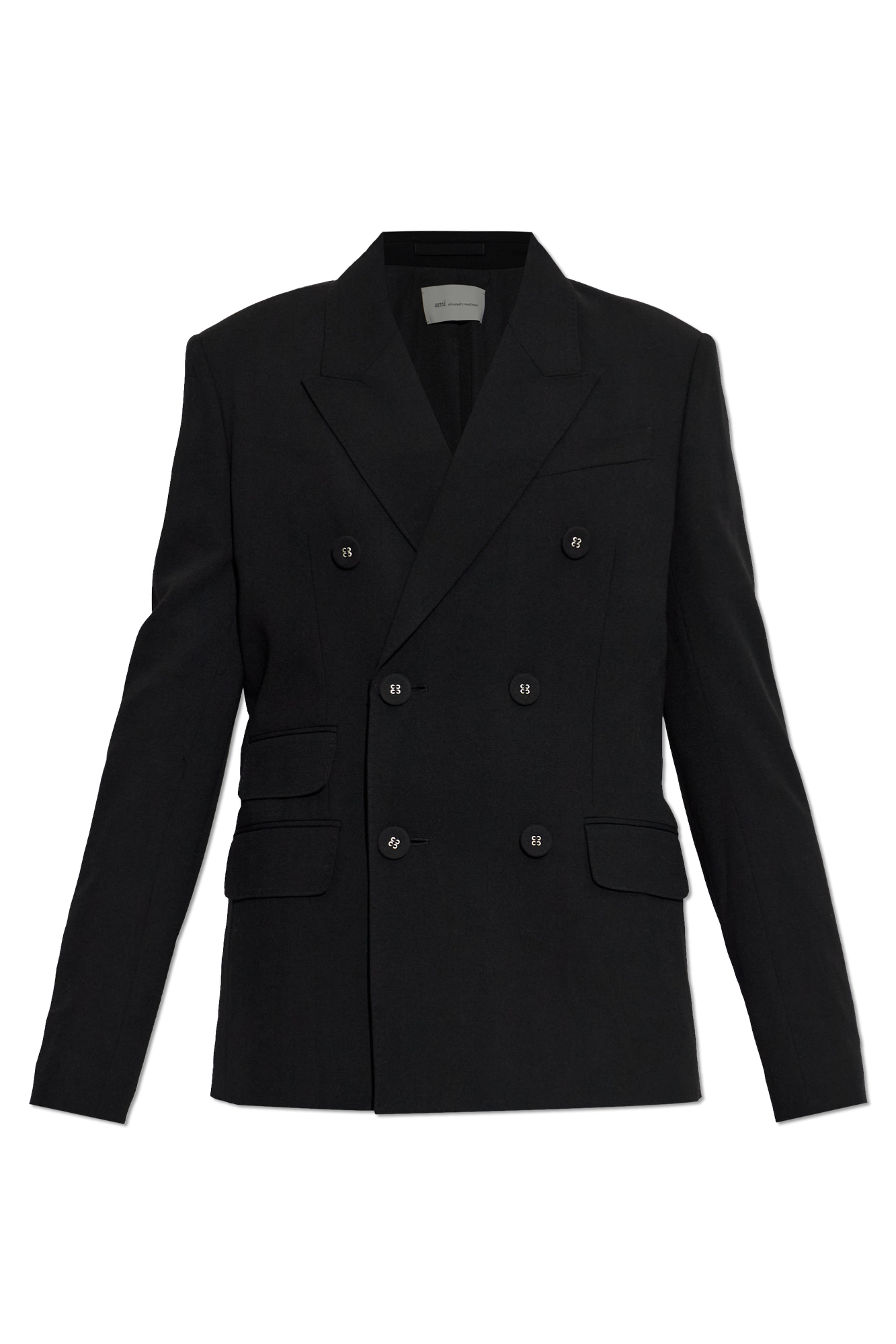 Ami Alexandre Mattiussi Wool Blazer with Open Lapels | Women's